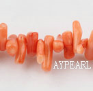 coral beads,4*12mm seedling,orange,about 19 strands/kg