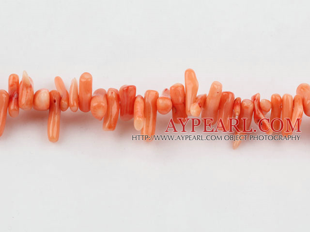 coral beads,4*12mm seedling,orange,about 19 strands/kg