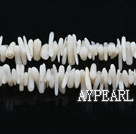 coral beads,2*6mm plantlet,white,about 67 strands/kg