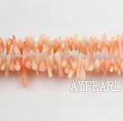 coral beads,2*8mm plantlet,baby pink,about 67 strands/kg