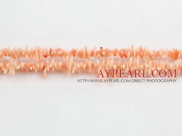 coral beads,2*8mm plantlet,baby pink,about 67 strands/kg