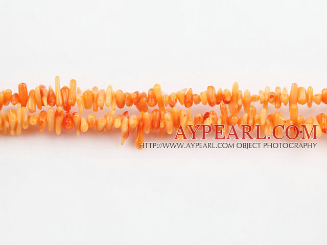 coral beads,2*10mm plantlet,orange,about 56 strands/kg