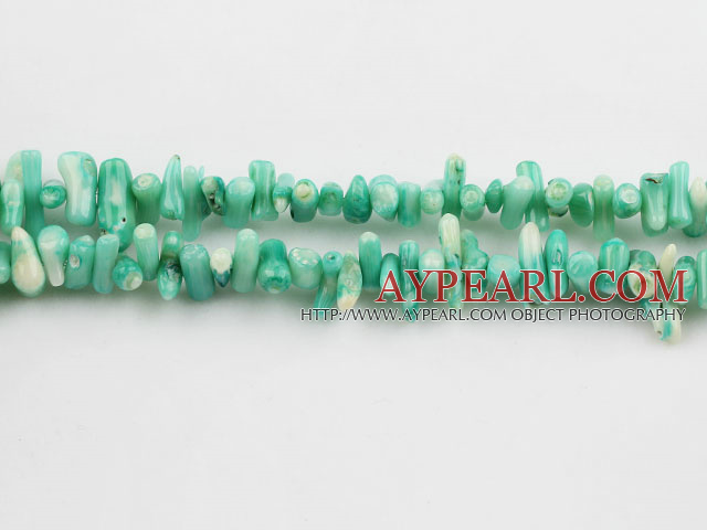 coral beads,3*12mm plantlet,marine blue,about 31 strands/kg