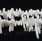 coral beads,2*12mm plantlet,white,about 37 strands/kg