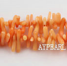 coral beads,3*12mm plantlet,orange,about 30 strands/kg