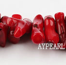 coral beads,10*30mm branch,red,about 2 strands/kg