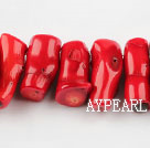coral beads,12*30mm branch,red,about 2 strands/kg