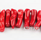 coral beads,12*40mm branch,red,about 3 strands/kg