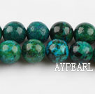 Chrysocolla beads, Green, 10mm round, Sold per 15.7-inch strand