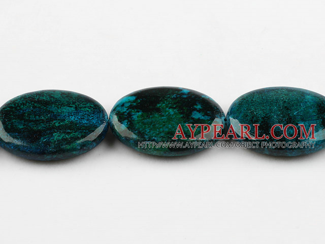 Chrysocolla beads, Green, 8*30*40mm, egg shape, Sold per 15.7-inch strand