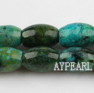 Chrysocolla beads, Green, 
8*12mm, drum shape, Sold per 15.4-inch strand