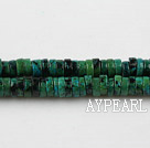 Chrysocolla beads, Green, 2*6mm flat disc shape, Sold per 15-inch strand