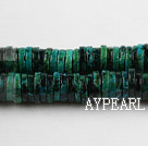 Chrysocolla beads, Green, 2*10mm flat disc, Sold per 15.7-inch strand