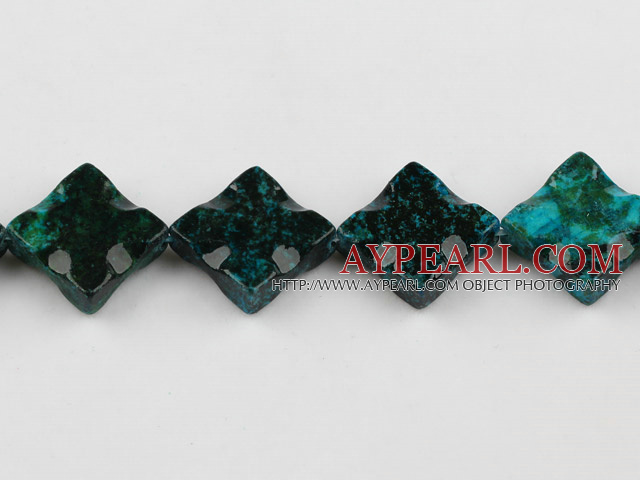 Chrysocolla beads, Green, 5*24mm opposite angles, Sold per 15.7-inch strand