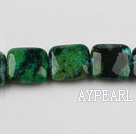 Chrysocolla beads, Green, 15*15mm round, square, Sold per 15.7-inch strand