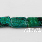 Chrysocolla beads, Green, 5*15*20mm rectangle, Sold per 15-inch strand