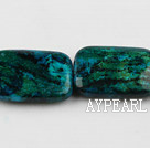 Chrysocolla beads, Green, 8*22*30mm rectangle, Sold per 15.7-inch strand