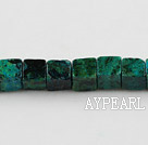Chrysocolla beads, Green, 8*8mm square, Sold per 15.7-inch strand