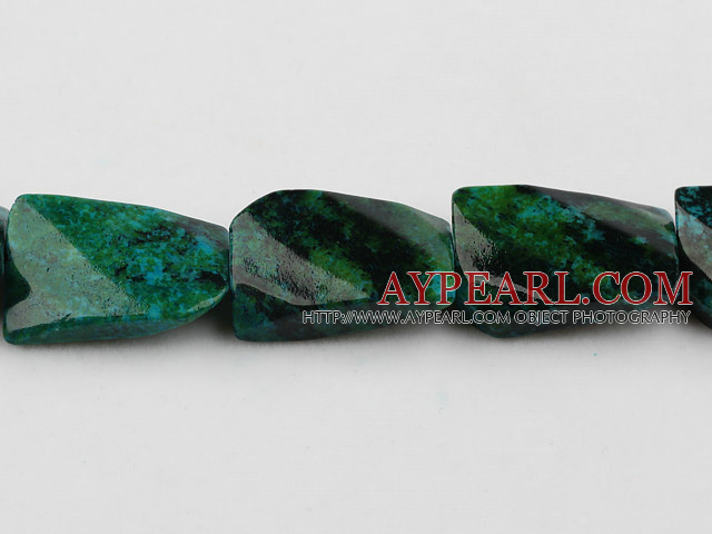 Chrysocolla beads, Green, 10*20*30mm heterotypic, Sold per 15.7-inch strand