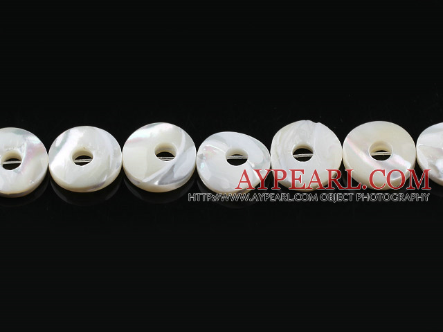 Shell Beads, White, 3*15mm hollow out ring, lip shell,Sold per 14.96-inch strands