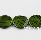 shell beads, spray painted ,3*20mm green,sold per 15.75-inch strand