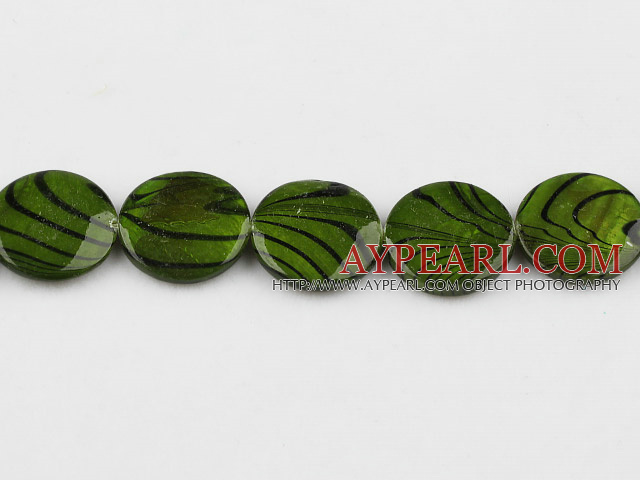 shell beads, spray painted ,3*20mm green,sold per 15.75-inch strand