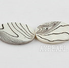 shell beads, spray painted , 20*30mm egg ,sold per 11.81-inch strand