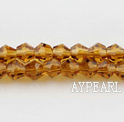 Lampwork Glass Crystal Beads, Gold Champagne Color, 4mm spinous, Sold per 18.9-inch strand