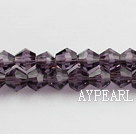Lampwork Glass Crystal Beads, Violet Color, 4mm spinous, Sold per 18.5-inch strand