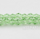 Lampwork Glass Crystal Beads, Fruit Green, 4mm spinous, Sold per 18.11-inch strand