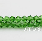 Lampwork Glass Crystal Beads, Grass Green, 4mm spinous, Sold per 17.3-inch strand