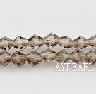 Lampwork Glass Crystal Beads, Gray, 4mm spinous, Sold per 18.5-inch strand