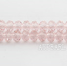 Lampwork Glass Crystal Beads, Water Red, 6mm platode, Sold per 15.7-inch strand