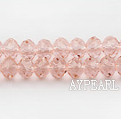 Lampwork Glass Crystal Beads, Water Red, 8mm faceted platode, Sold per 16.5-inch strand