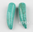 Turquoise Gemstone Beads, Green, 16*60mm oxhorn shape,about 42 strands/kg