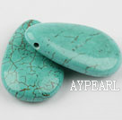 Turquoise Gemstone Beads, Green, 10*30*50mm flat drop shape,about 40 strands/kg