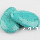 Turquoise Gemstone Beads, Green, 11*40*60mm flat drop shape,about 23 strands/kg