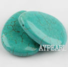 Turquoise Gemstone Beads, Green, 11*35*45mm hole flat drop shape,about 33 strands/kg