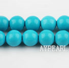 turquoise beads,10mm round,blue,about 18 strands/kg