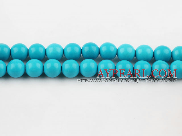 turquoise beads,10mm round,blue,about 18 strands/kg