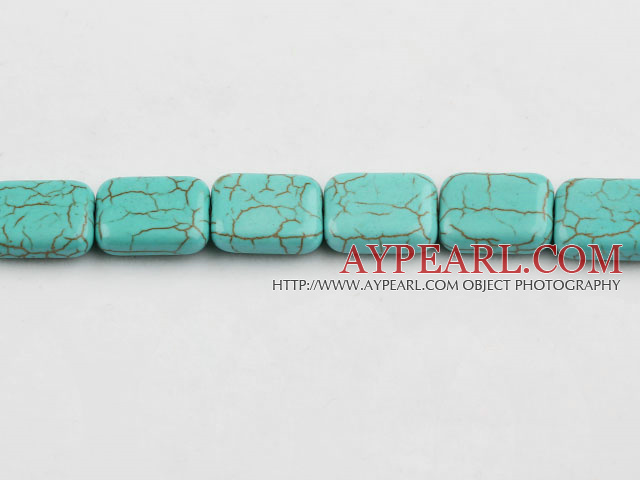 Turquoise Beads, Green, 
6*14*18mm rectangle,about 16 strands/kg
