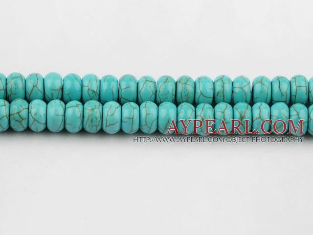 turquoise beads,6*10mm abacus,green,about 28 strands/kg