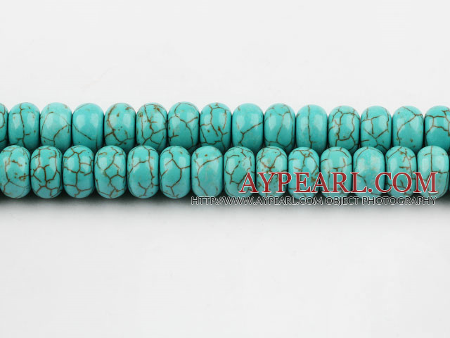 turquoise beads,7*12mm abacus,green,about 91 strands/kg