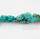 turquoise beads,12*22mm baroque,green,about 19 strands/kg