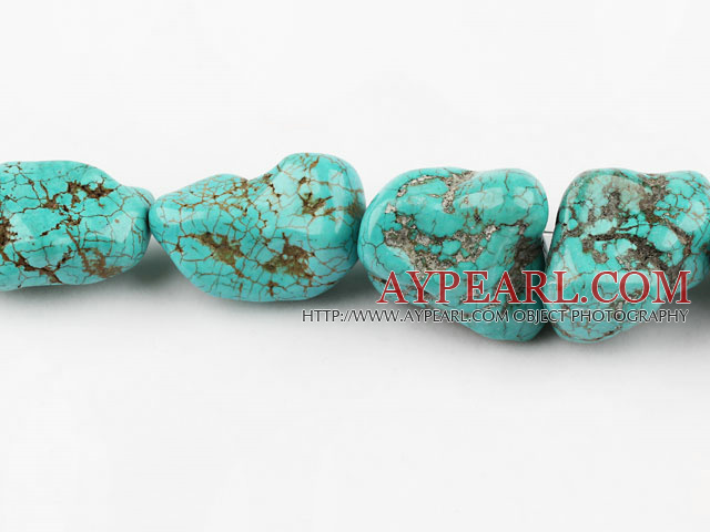 turquoise beads,6*24*30mm baroque,green,about 5 strands/kg
