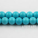 turquoise beads,8mm round,blue, sold per 15.75-inch strand