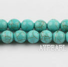 Turquoise Gemstone Beads, Green, 8mm round, Sold per 15.7-inch strand