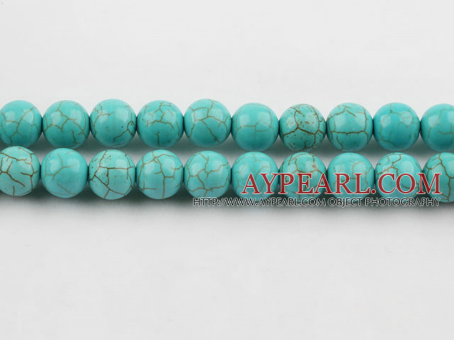 Turquoise Gemstone Beads, Green, 10mm round,about 18 strands/kg