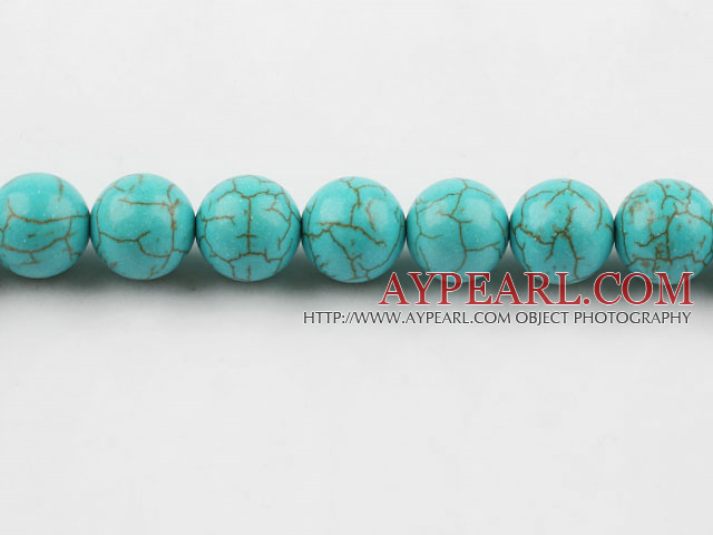 Turquoise Gemstone Beads, Green, 14mm round,about 11 strands/kg