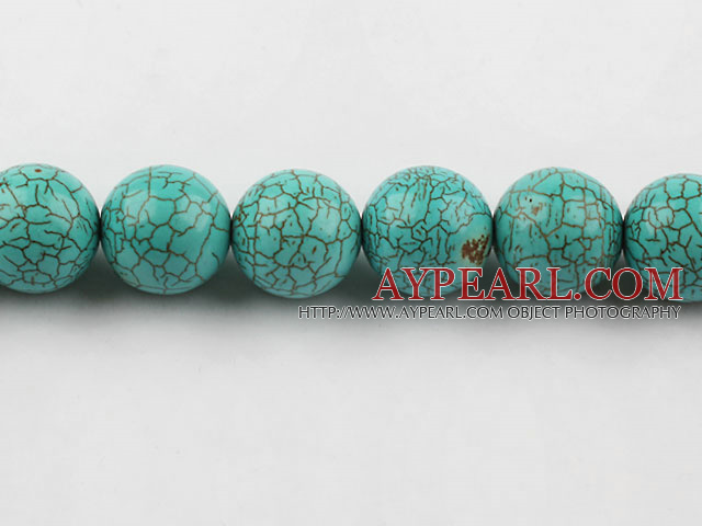 Turquoise Gemstone Beads, Green, 18mm round,about 6 strands/kg